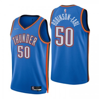 Nike Oklahoma City Thunder #50 Jeremiah Robinson-Earl Blue Men's 2021-22 NBA 75th Anniversary Diamond Swingman Jersey - Icon Edition Men's